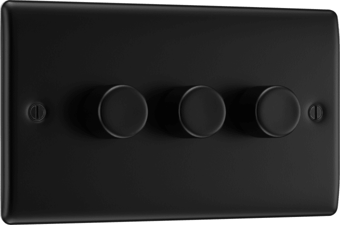 BG NFB83 Triple Dimmer Switch, 2-way Push 200W