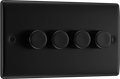 BG NFB84 Quadruple Dimmer Switch, 2-way Push 200W