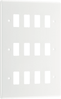 BG R812 Frontplate, 12 Gang, Rectangular