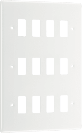 BG R812 Frontplate, 12 Gang, Rectangular