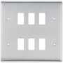 BG R86 Frontplate, 6 Gang square