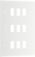 BG R89 Frontplate, 9 Gang Rectangular