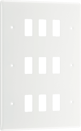 BG R89 Frontplate, 9 Gang Rectangular