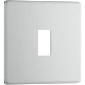 BG RFBS1 Nexus Brushed Steel 1-Module Grid Front Plate - Screwless