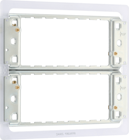 BG RFR68FP Frame, 6 & 8 Gang Grid Screwless