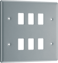 BG RMC6 Frontplate, 6 Gang