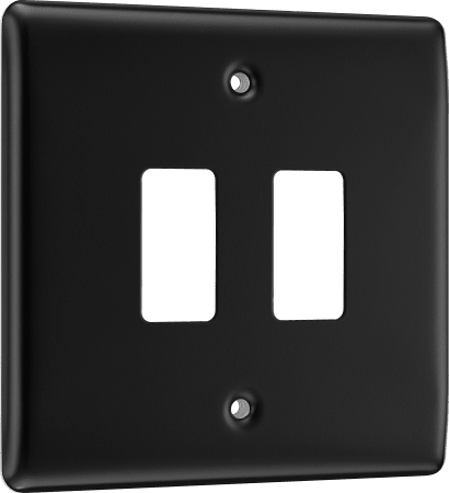 BG RNFB2 2 Module Grid Frontplate, Square