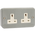 Click Scolmore CL032 2 Gang 13A Unswitched Socket Outlet
