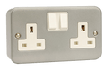 Click Scolmore CL036 2 Gang 13A DP Switched Socket Outlet