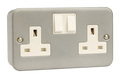Click Scolmore CL036B 2 Gang 13A DP Switched Socket Outlet