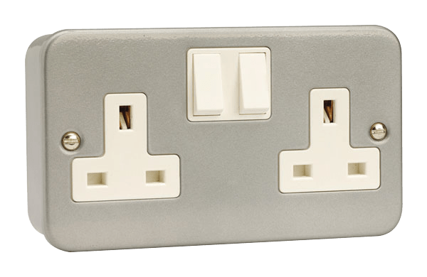 Click Scolmore CL036B 2 Gang 13A DP Switched Socket Outlet