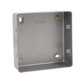 Click Scolmore CL089 2G 2 ROW METAL CLAD BACK BOX - 50MM DEEP