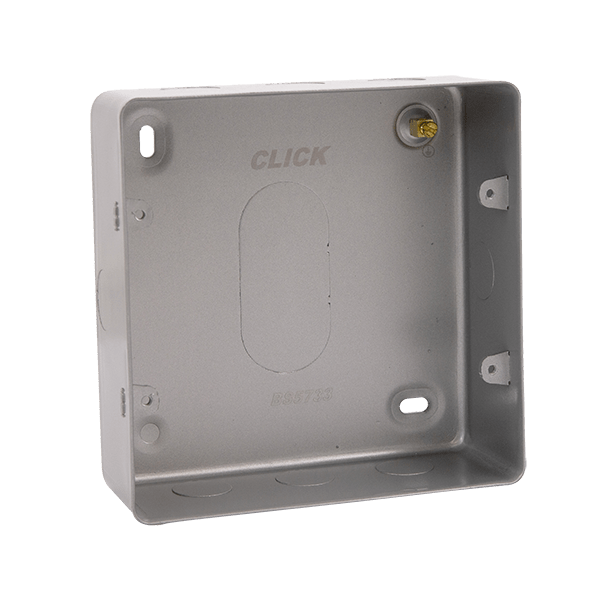Click Scolmore CL089B 2G 2 ROW MC BACK BOX - 50MM DEEP-NO K/O