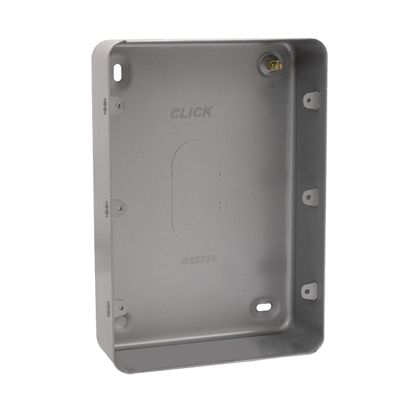 Click Scolmore CL090 2G 3 ROW METAL CLAD BACK BOX - 50MM DEEP