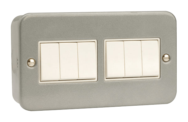 Click Scolmore CL105 6 Gang 2 Way 10AX Switch