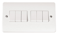 Click Scolmore CMA105 10AX 6 Gang 2 Way Plate Switch