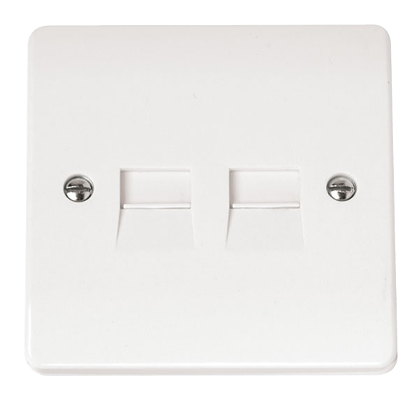 Click Scolmore CMA127 Twin Telephone Outlet - Secondary