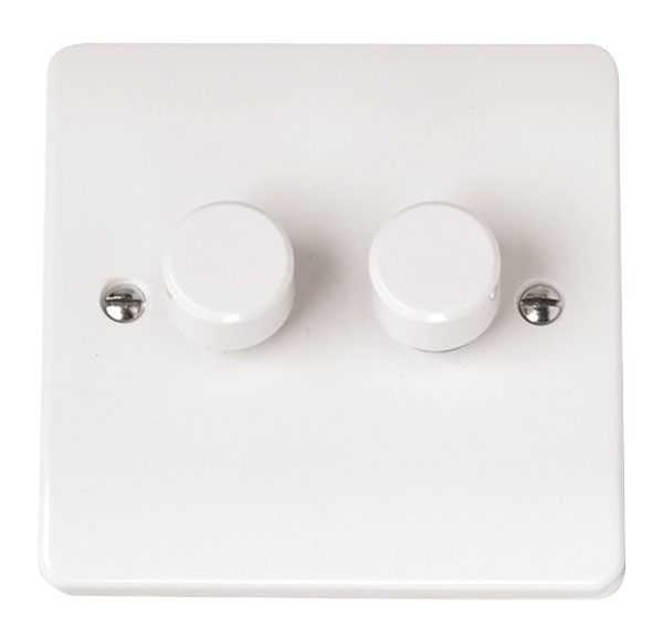 Click Scolmore CMA162 CMA 2GANG 2WAY 100W LED DIMMER SWITCH