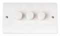 Click Scolmore CMA163 CMA 3GANG 2WAY 100W LED DIMMER SWITCH