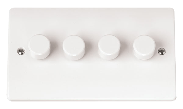 Click Scolmore CMA164 CMA 4GANG 2WAY 100W LED DIMMER SWITCH