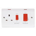 Click Scolmore CMA2205 Mode - 50A Cooker Control Unit With LEDs - Red Rockers