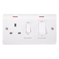 Click Scolmore CMA2505 Mode - 50A Cooker Control Unit With LEDs - White Rockers