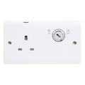Click Scolmore CMA2675 13A 1G DOUBLE POLE KEY LOCKABLE SOCKET WITH LED (TWIN EARTH)