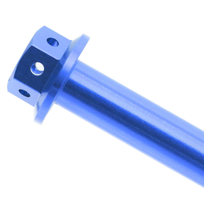 CNC Aluminum Flanged Hex Head Race Spec Bolt M6 x 65mm from MC Motoparts, showing the shiny aluminum finish and flanged hex head.