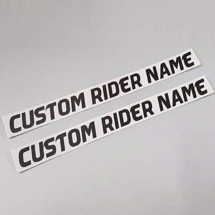 Custom Die-Cut Vinyl Helmet Visor Decal Sticker (Pair) - 15mm (0.59 in) / 20mm (0.79 in) Universal Lettering