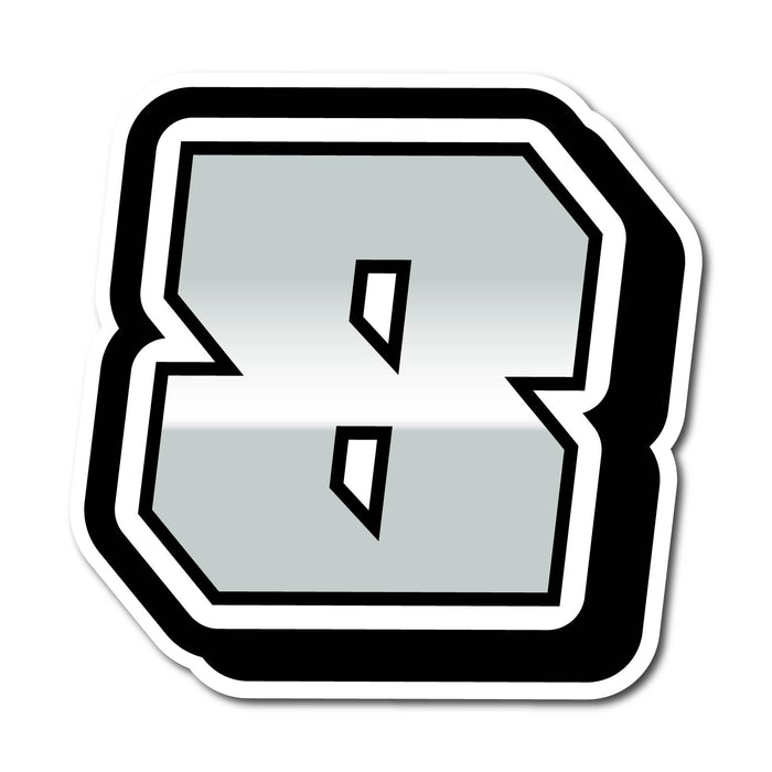 Three custom racing number stickers with gradient style for dirt bikes and motorcycles, featuring bold black numbers on colorful backgrounds.