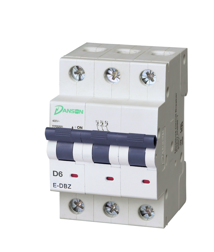 Danson E-DBZD306 MCB 10kA 6A 3P three Module D-Curve