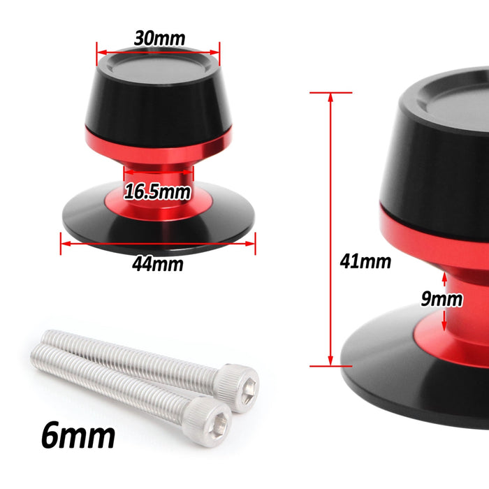 MC Motoparts Fit Aprilia Caponord 1200 swingarm spools with engraved logo, designed for 6mm swingarms.