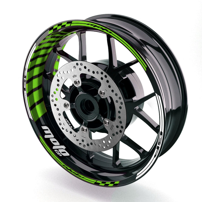 Fit Aprilia Dorsoduro 900 Logo Moto GP Stripe 17 inch Wheel Rim Sticker - MC Motoparts
