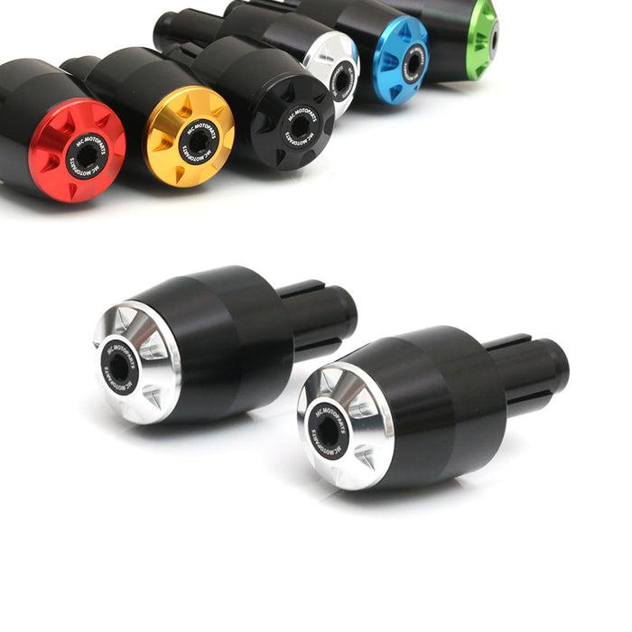 CNC aluminum bar ends for Benelli TNT 1130, BN302, and Storm motorcycles, with black finish and ergonomic design.