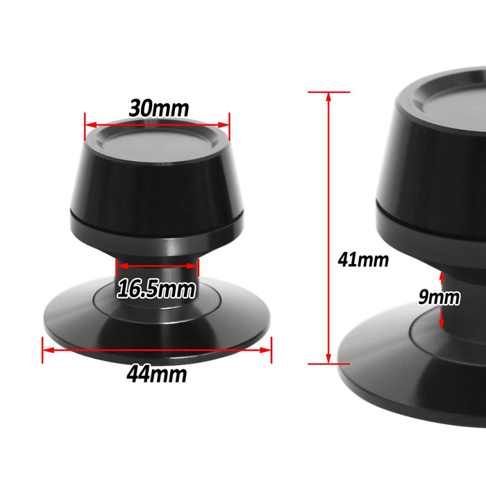 Black MC Motoparts S-Fight 8mm Swingarm Spools for BMW S1000R 2014-2020, engraved logo, mounted on motorcycle swingarm.