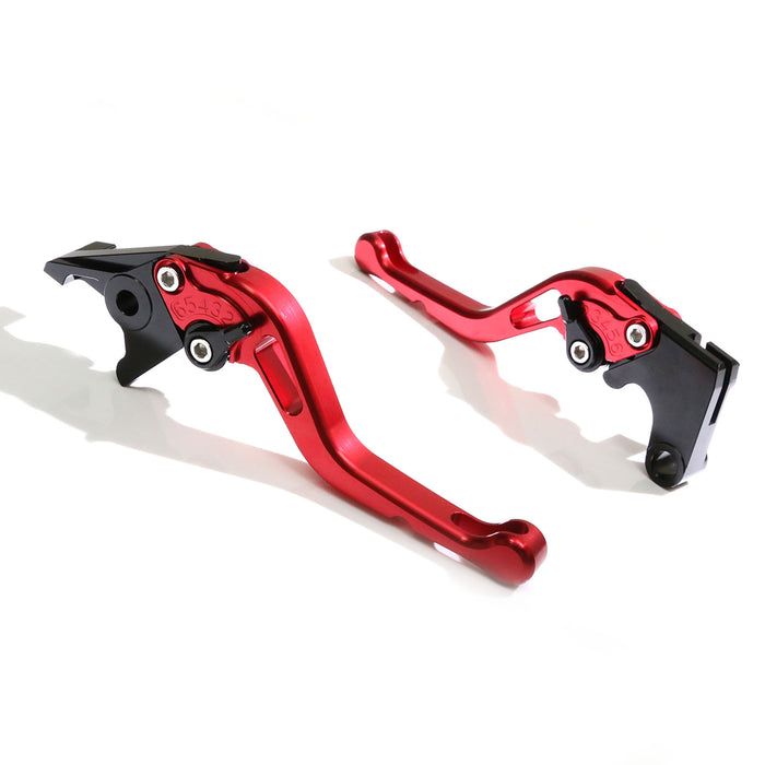 Black CNC short brake and clutch lever for BMW S1000R and S1000RR 2010-2014 by MC Motoparts, adjustable and lightweight.