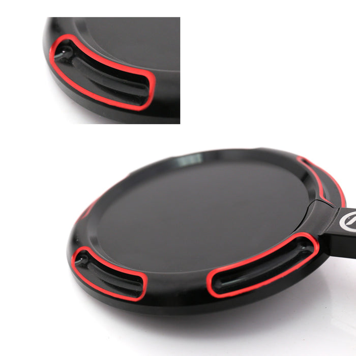 Round CNC bar end mirrors for Ducati motorcycles by MC Motoparts, featuring sleek design and mounting hardware.