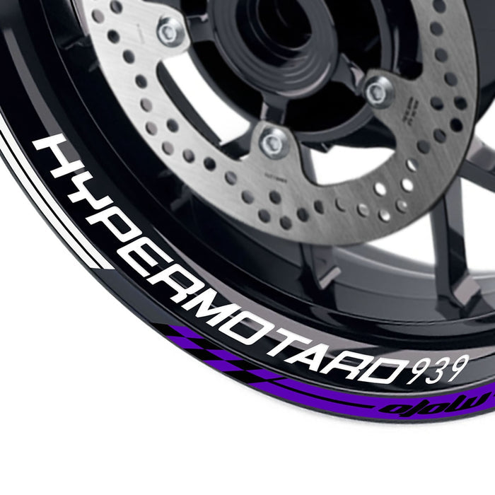 Fit Ducati Hypermotard 939 Logo GP 17 inch Rim Wheel Stickers Racing Check