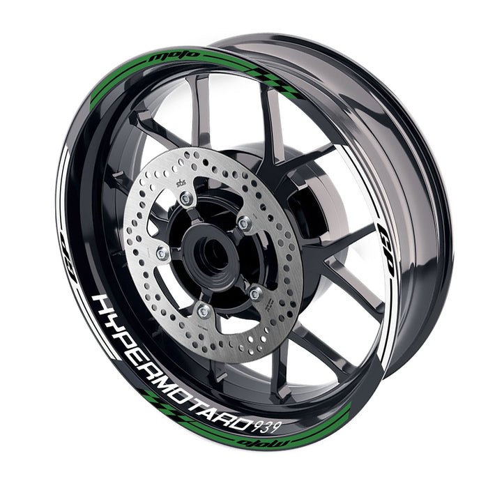 Fit Ducati Hypermotard 939 Logo Moto GP Check 17 inch Wheel Rim Sticker - MC Motoparts