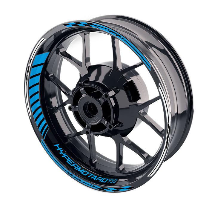 Fit Ducati Hypermotard 950 Logo Moto GP Stripe 17 inch Wheel Rim Sticker - MC Motoparts