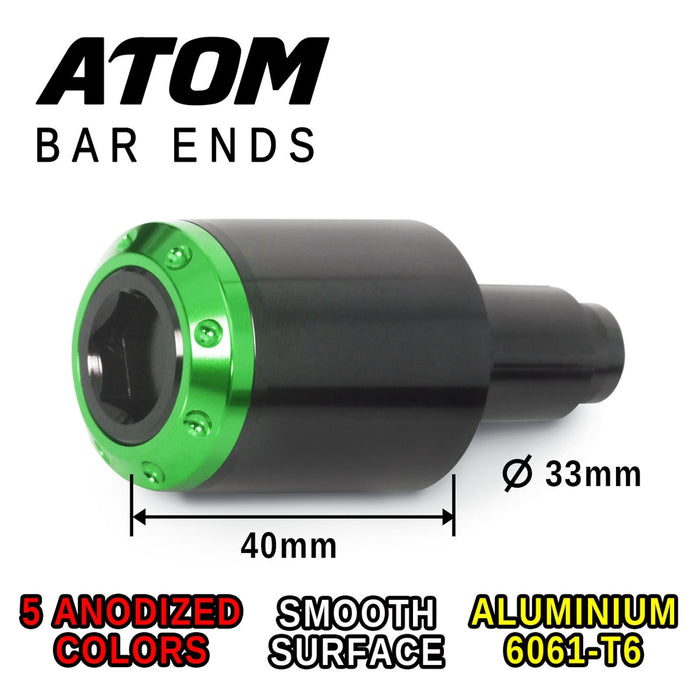 Fit Honda CB 1100 EX 2014-2019 Engraved Logo ATOM Bar Ends - MC Motoparts