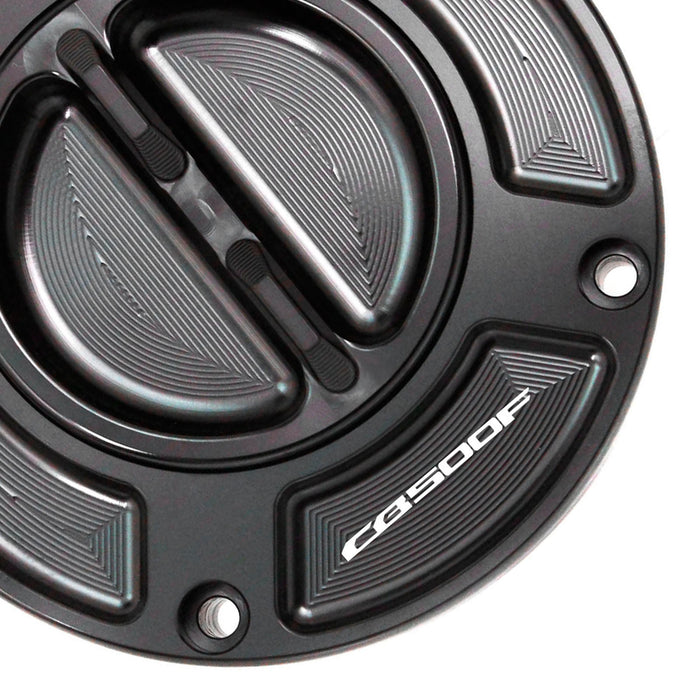 Black Colored Fit Honda CB500F 2016-2020 Logo Engraved Keyless Fuel Tank Cap - MC Motoparts