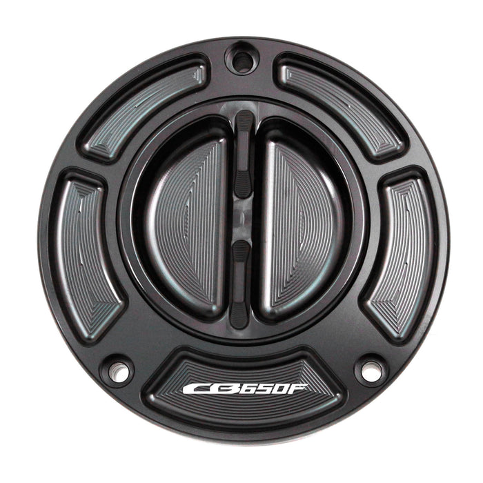Black Fuel Cap Fit Honda CB650F 2015-2020 Logo Engraved Keyless Fuel Tank Cap - MC Motoparts