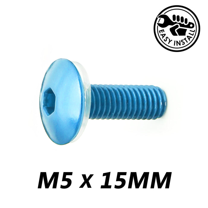 Set of CNC aluminum windscreen bolts with engraved Honda CBR logo for MC Motoparts motorcycle windscreen installation.