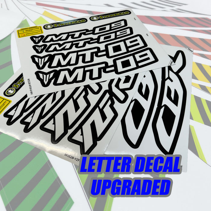 Honda CBR650F wheel rim sticker with Moto GP stripe design, 17-inch decal by StickerBao on a motorcycle wheel.