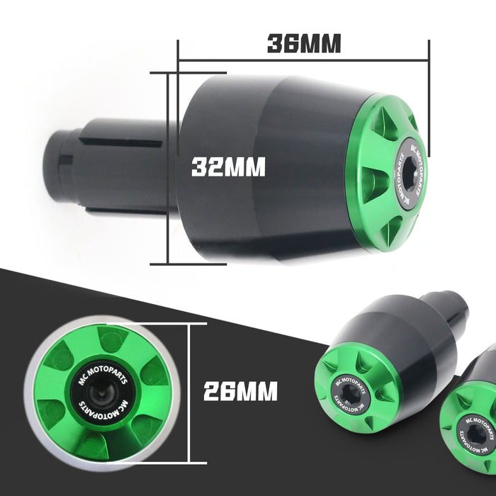 MC Motoparts Storm CNC bar ends for Honda Grom 125, NC 750, and Integra, featuring durable metal construction and sleek design.