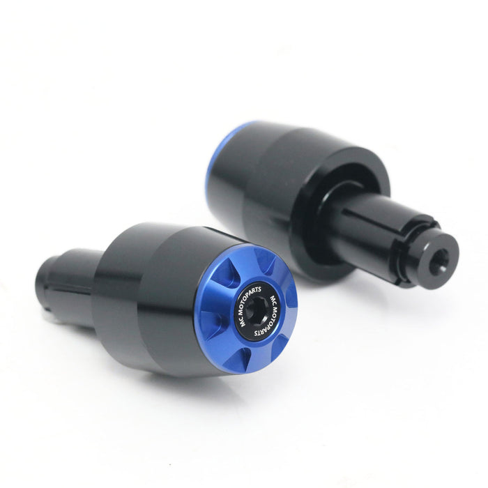 Black CNC bar ends for Honda Grom 125, NC 750, and Integra, designed by MC Motoparts, featuring a sleek, durable finish.