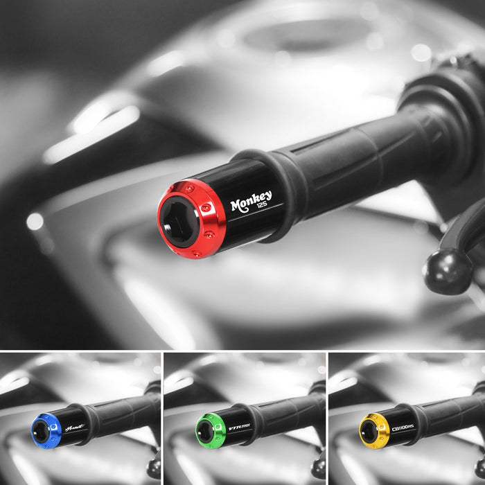 Fit Honda Hornet CB600 CB250 Engraved Logo ATOM Bar Ends - MC Motoparts