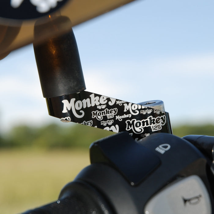 Honda Monkey 125 mirror extender riser by MC Motoparts, black side mirror extender for 2018-2022 model.