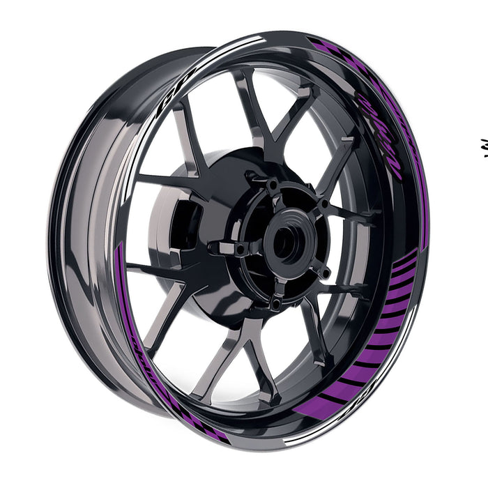 Kawasaki Ninja 1000 650 400 wheel rim sticker with Moto GP stripe logo, 17-inch decal for motorcycle wheel rim.